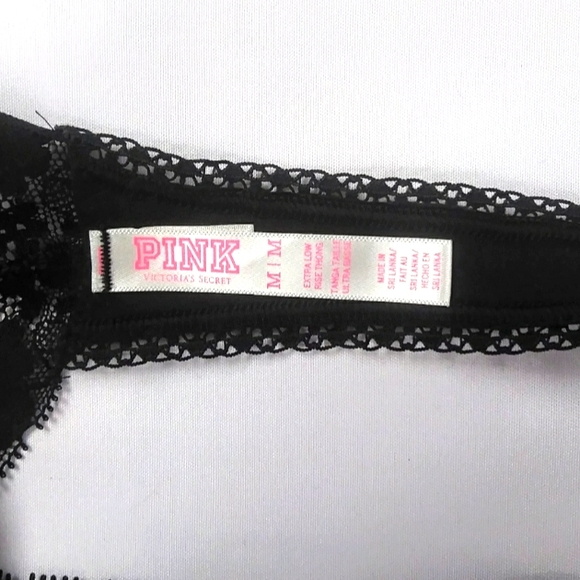 NWOT Victoria's Secret Black Thong - Picture 4 of 4